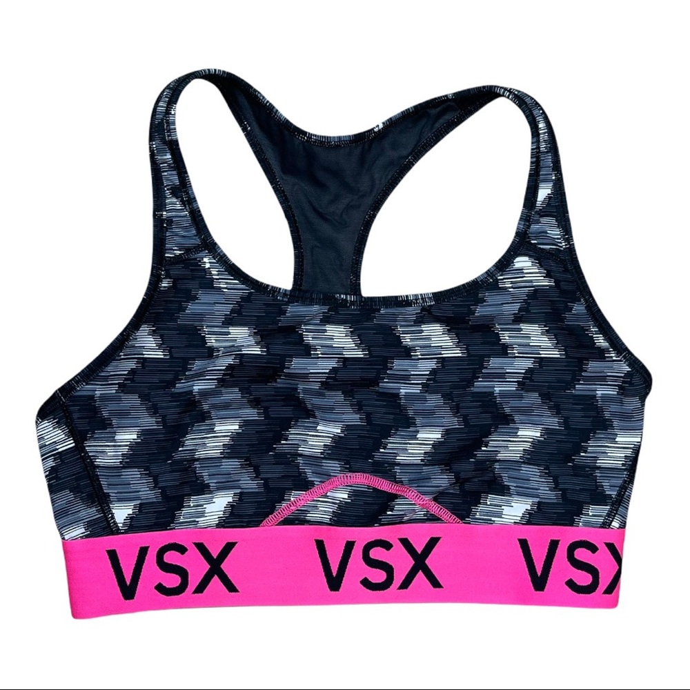 Victoria’s Secret Sport Pink and Grey Sport Bra VSX‎ Sport Size M